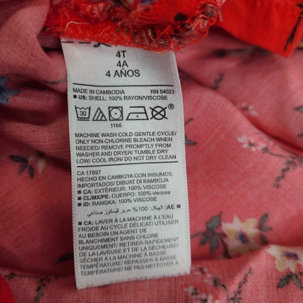 Old Navy Set of 2 Floral Boho Spring Summer Dress 4T